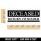 Deceased Return to Sender Mail Delivery Service Self-Inking Rubber Stamp Ink Stamper for Business Office